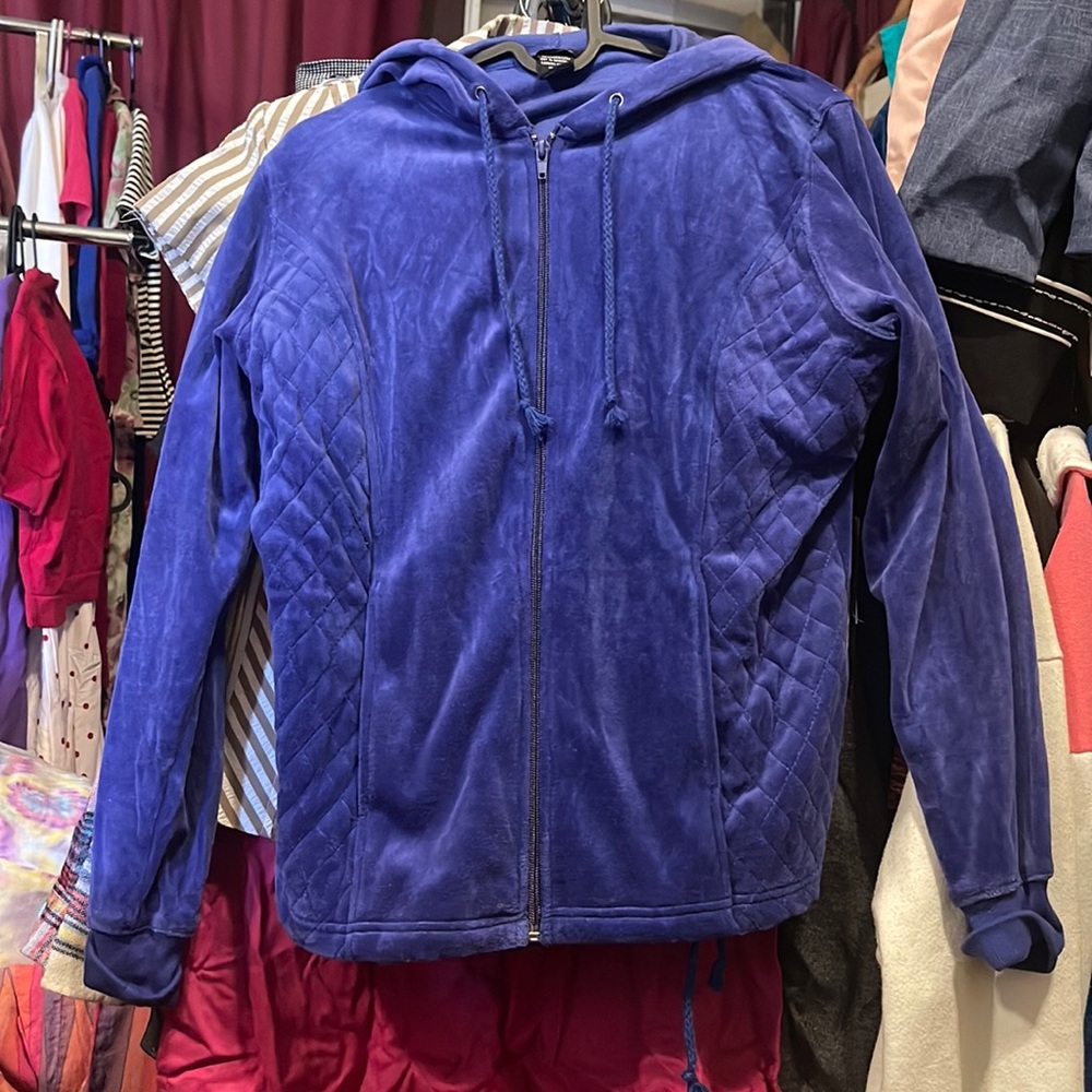 Humility Velour Fuzzy Blueberry Purple 2pc Tracksuit